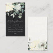 BABY SHOWER ZWARTE WIT-WIT-VLOERBUNCH DISPLAY INFORMATIEKAARTJE (Voorkant / Achterkant)