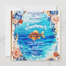 baby shower zwemmer bluewater spatten uitnodiging