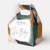 Baby showerOh baby terracotta abstract geschilderd Bedankdoosjes (Achterkant)