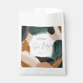 Baby showerOh baby terracotta abstract geschilderd Bedankzakje (Voorkant)