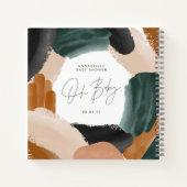 Baby showerOh baby terracotta abstract geschilderd Notitieboek (Achterkant)