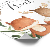 Baby showers baby's van houtvrienden zijn zoete ge poster (Hoek)