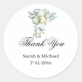 Baby showers ballonnen Trouwstickers Ronde Sticker