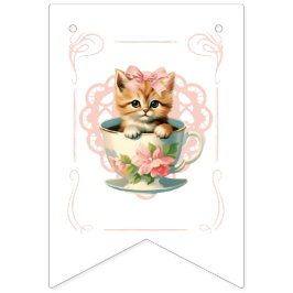 Baby showers Banner met roze strikken en babydiere