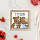 Baby showers beren papier met twee vellen servetten (Insitu)