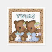 Baby showers beren papier met twee vellen servetten (Voorkant)
