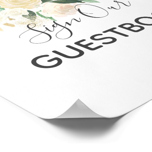 Baby showers bloemen Onderteken ons e-mailboek Poster (Hoek)