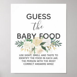 Baby showers bloemen raden Baby Poster