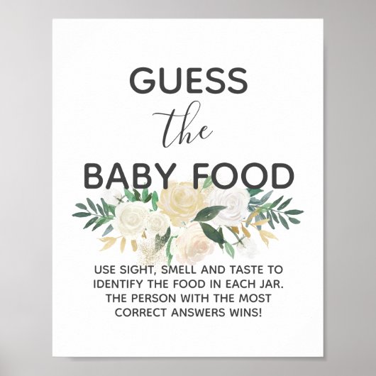 Baby showers bloemen raden Baby Poster (Voorkant)