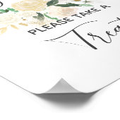 Baby showers bloemen Treat tekenen Poster (Hoek)