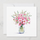 Baby showers bloemenboeket met Baby poten Kaart (Voorkant)