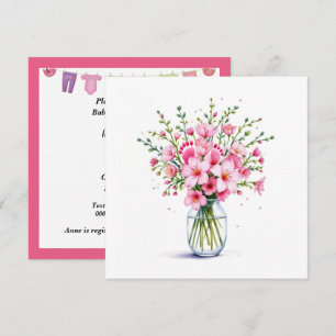Baby showers bloemenboeket met Baby poten Kaart