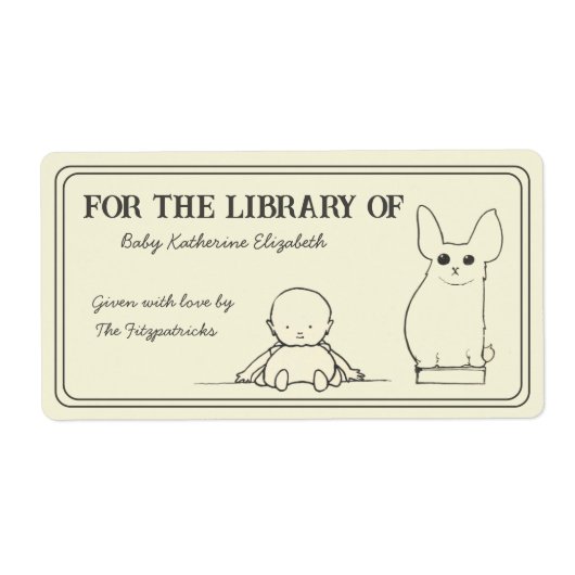  Baby showers Boeken voor Baby Bladplaat Etiket (Voorkant)