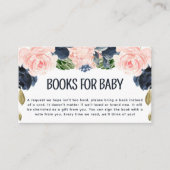 Baby showers boeken voor de Baby roze vlinderbloem Informatiekaartje (Voorkant)