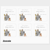 Baby showers boekenplanken / oerwouden vierkante sticker (Vel)