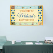 Baby showers bord met Rabbit, Bee's & Butterflies Spandoek (Beurs)