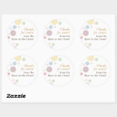 baby showers broodje[s] in de oven ronde sticker (Vel)