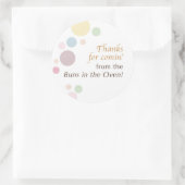 baby showers broodje[s] in de oven ronde sticker (Tas)