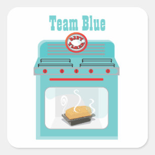 baby showers "Bun in oven" Vierkante Sticker