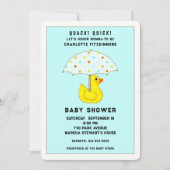 Baby showers eend met paraplu kaart (Voorkant)