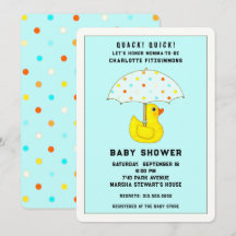 Baby showers eend met paraplu