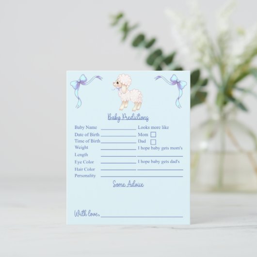 Baby showers en adviezen met blauw lampglas (Staand voorkant)