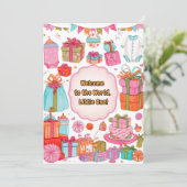 Baby showers en geboorteaankondigingen kaart (Staand voorkant)