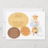 Baby showers Giraffe plat Kaart (Voorkant)