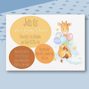 Baby showers Giraffe plat Kaart