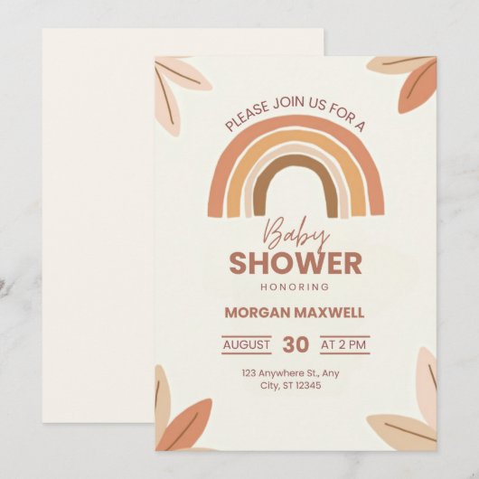 baby showers kaart (Voorkant / Achterkant)