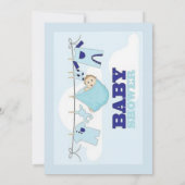 baby showers kaart BLUE BOY (Achterkant)