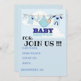 baby showers kaart BLUE BOY