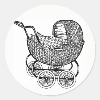 Baby showers kinderwagen Sticker