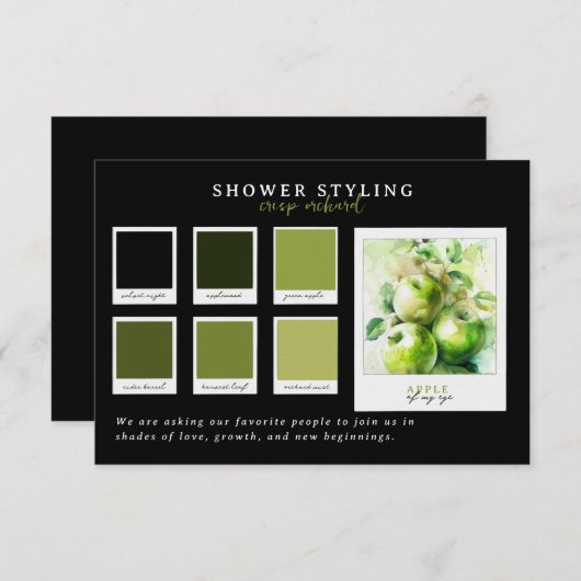 Baby showers kleding | Apple Orchard Palette Kaart (Voorkant / Achterkant)