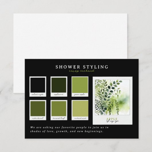 Baby showers kleding | Apple Orchard Palette Kaart (Voorkant / Achterkant)