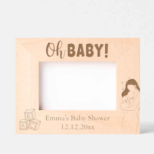  Baby showers laserstraal Gegraveerde Lijstjes (Voorkant)