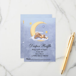 Baby showers luier Raffle Informatiekaartje