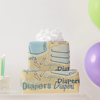 Baby showers luiers cadeaupapier