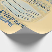 Baby showers luiers cadeaupapier (Hoek)