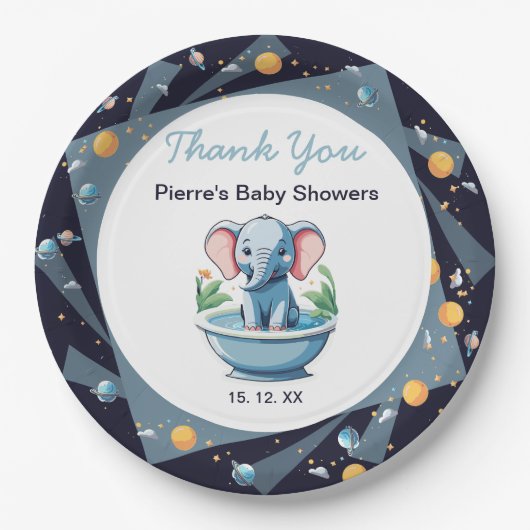 baby showers papieren bordje (Voorkant)