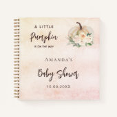 Baby showers pompoenbloemen voor het Guest Book Notitieboek (Voorkant)