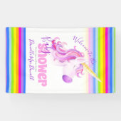 Baby showers regenboog eenhoorn banner (Horizontaal)