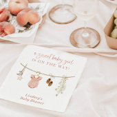 Baby showers servetten, Boho roze meisje Baby show Servet