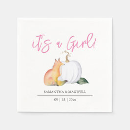 Baby showers servetten Herfst Woodland pompoen