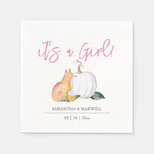 Baby showers servetten Herfst Woodland pompoen