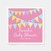 Baby showers servetten met aangepaste naam (Voorkant)