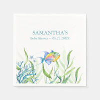 Baby showers servetten tropische vissen