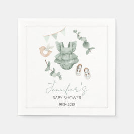 Baby showers servetten voor groenen babymeisjes