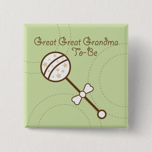 baby showers spelden vierkante button 5,1 cm (Voorkant)