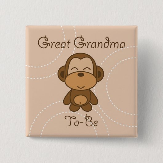 baby showers spelden vierkante button 5,1 cm (Voorkant)